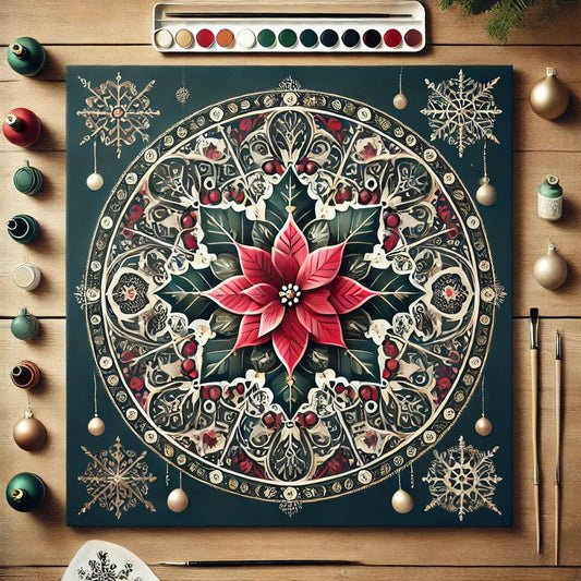 "Serenity Mandalas" Series - Christmas P17#09 | Original 🎨 Paint by Numbers | 💎 Diamond Painting (16"x16" / 40x40cm)