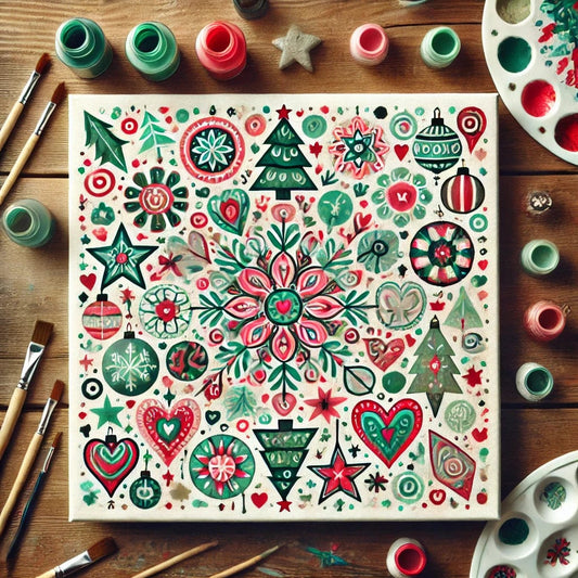 "Serenity Mandalas" Series - Christmas P21#22 | Original 🎨 Paint by Numbers | 💎 Diamond Painting (16"x16" / 40x40cm)