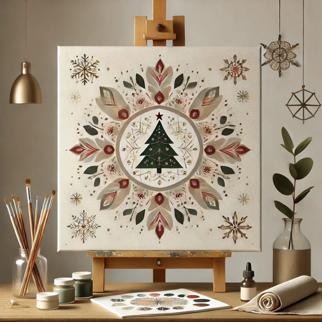 "Serenity Mandalas" Series - Christmas P22#06 | Original 🎨 Paint by Numbers | 💎 Diamond Painting (16"x16" / 40x40cm)