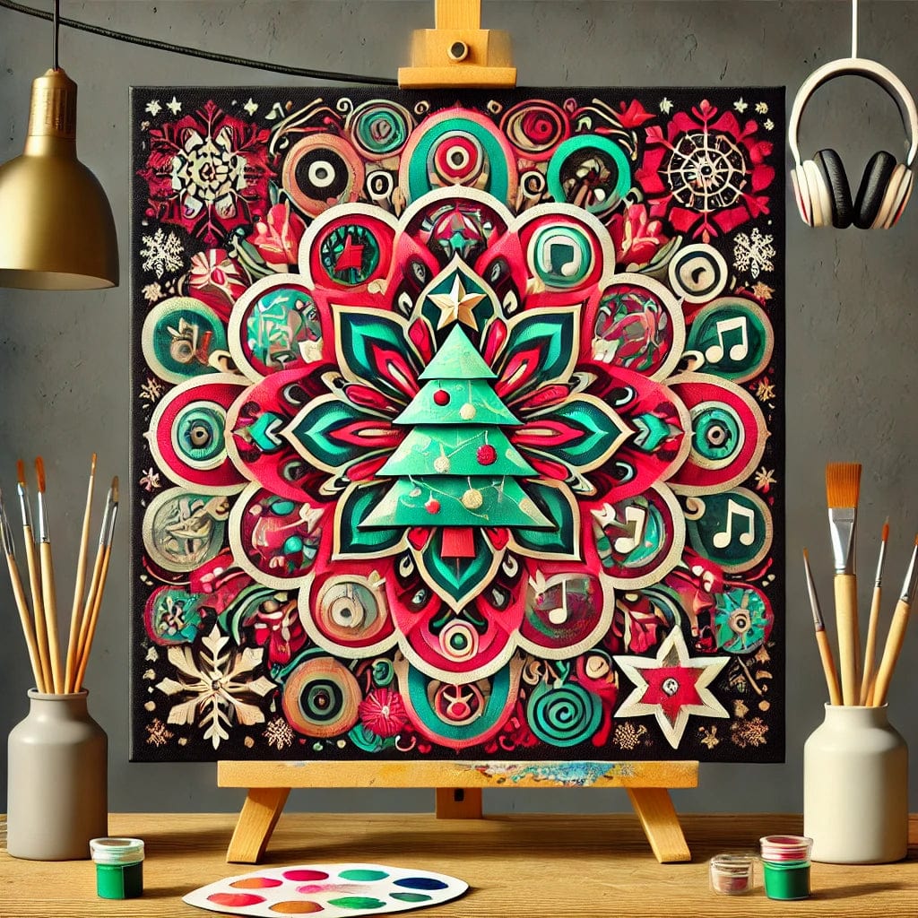 "Serenity Mandalas" Series - Christmas P22#29 | Original 🎨 Paint by Numbers | 💎 Diamond Painting (16"x16" / 40x40cm)