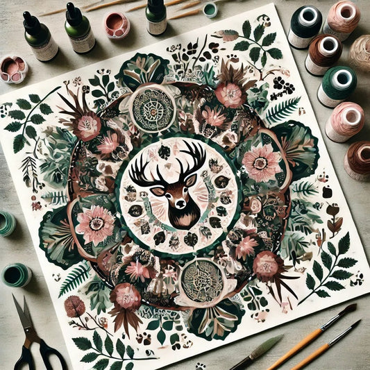 "Serenity Mandalas" Series - Deer / Hunting / Outdoors P25#02 | Original 🎨 Paint by Numbers | 💎 Diamond Painting (16"x16" / 40x40cm)