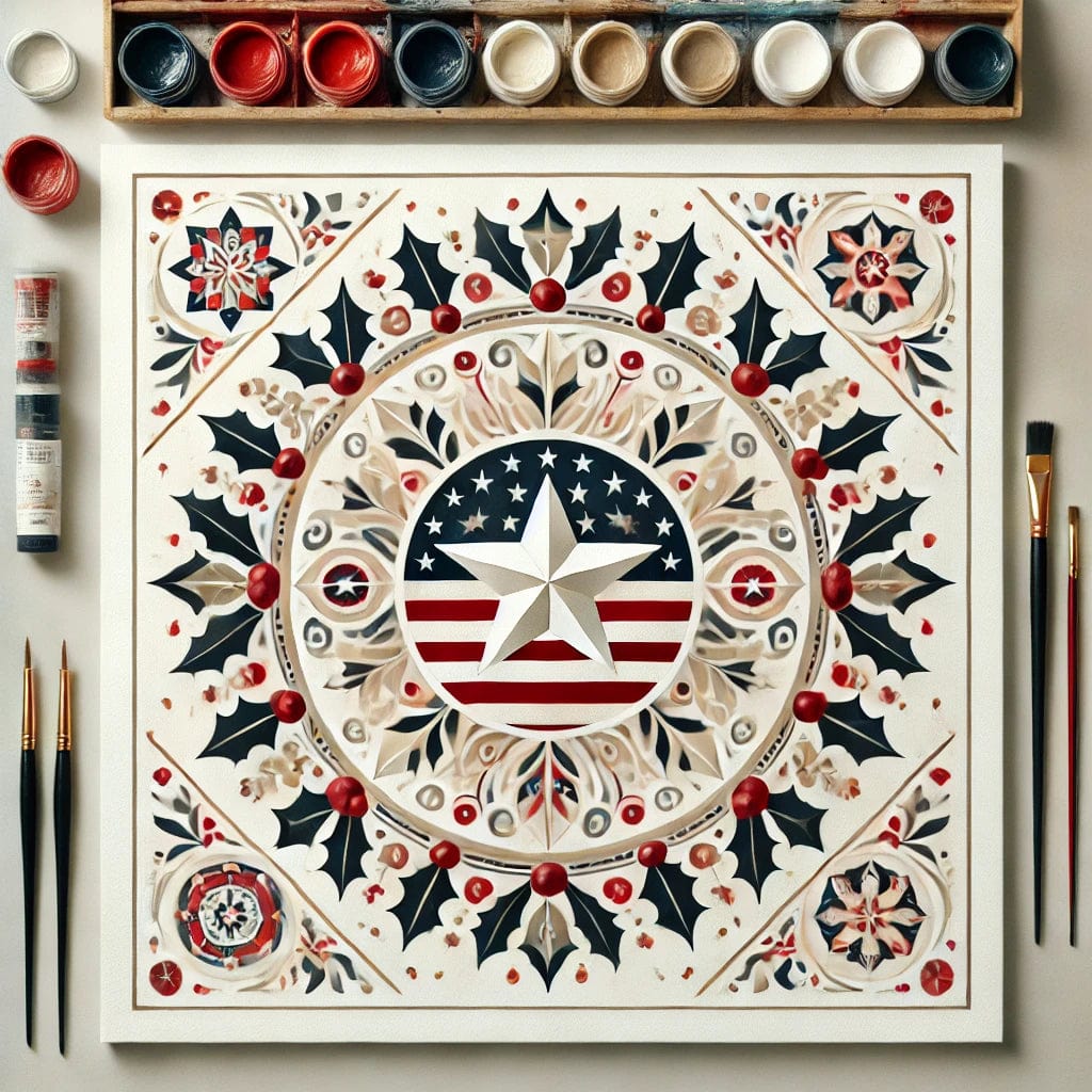 "Serenity Mandalas" Series - Christmas P4#23 | Original 🎨 Paint by Numbers | 💎 Diamond Painting (16"x16" / 40x40cm)