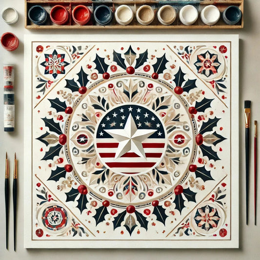 "Serenity Mandalas" Series - Christmas P4#23 | Original ๐จ Paint by Numbers | ๐ Diamond Painting (16"x16" / 40x40cm)