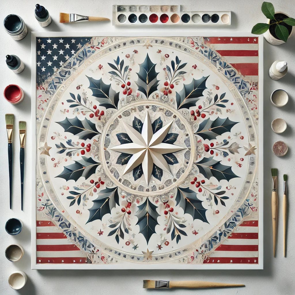 "Serenity Mandalas" Series - Christmas P4#28 | Original 🎨 Paint by Numbers | 💎 Diamond Painting (16"x16" / 40x40cm)