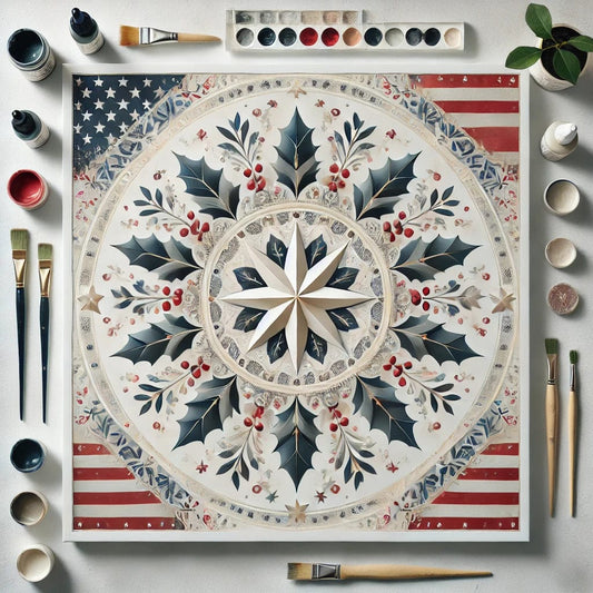 "Serenity Mandalas" Series - Christmas P4#28 | Original 🎨 Paint by Numbers | 💎 Diamond Painting (16"x16" / 40x40cm)