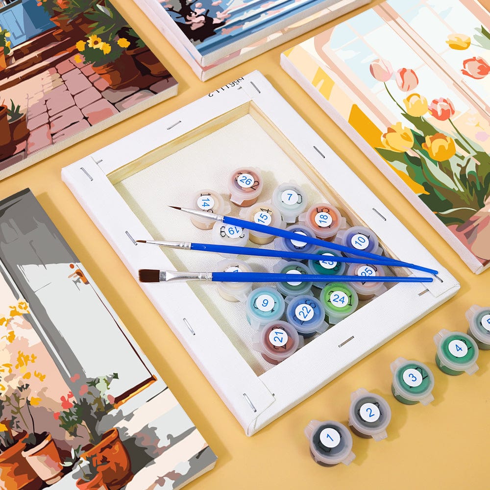 6 Mini Paintings – Blooming Doorways Set (5.9” x 7.9” / 15 x 20 cm)