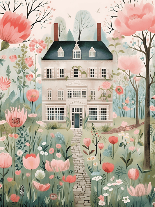"Blossom Manor" by ColourMost™ | Spring #03 | Original Paint by Numbers