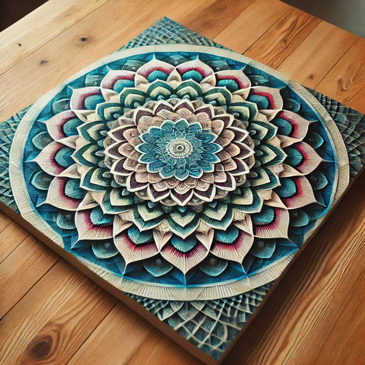 "Serenity Mandalas" Series - Generic Z02#02 | Original 🎨 Paint by Numbers | 💎 Diamond Painting (16"x16" / 40x40cm)