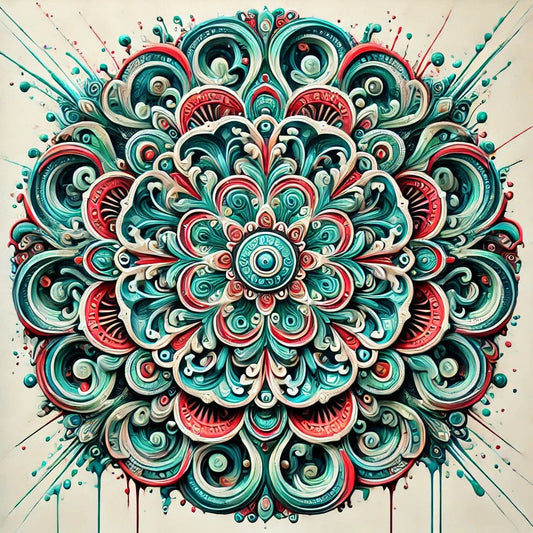 "Serenity Mandalas" Series - Generic Z02#05 | Original 🎨 Paint by Numbers | 💎 Diamond Painting (16"x16" / 40x40cm)