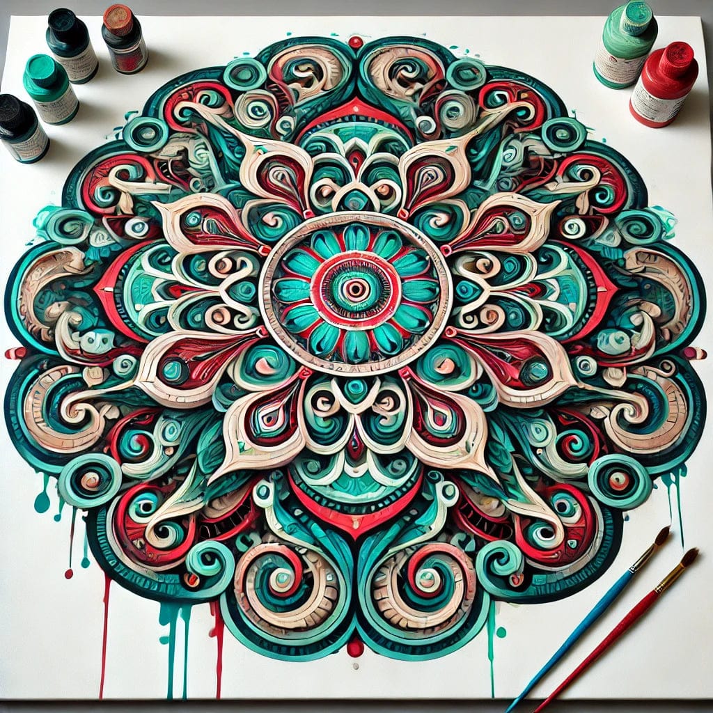 "Serenity Mandalas" Series - Generic Z02#06 | Original 🎨 Paint by Numbers | 💎 Diamond Painting (16"x16" / 40x40cm)