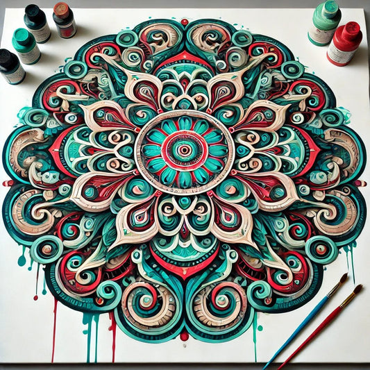 "Serenity Mandalas" Series - Generic Z02#06 | Original 🎨 Paint by Numbers | 💎 Diamond Painting (16"x16" / 40x40cm)