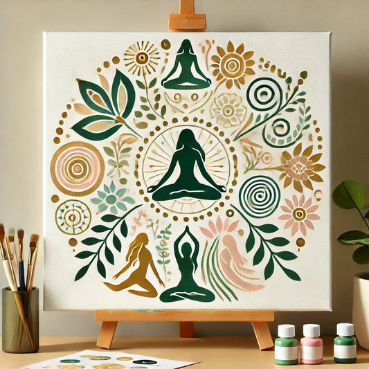 "Serenity Mandalas" Series - Self-care Z03#13 | Original ๐จ Paint by Numbers | ๐ Diamond Painting (16"x16" / 40x40cm)