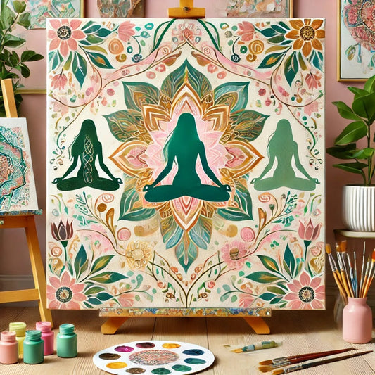"Serenity Mandalas" Series - Self-care Z03#22 | Original 🎨 Paint by Numbers | 💎 Diamond Painting (16"x16" / 40x40cm)