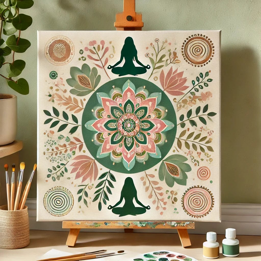 "Serenity Mandalas" Series - Self-care Z03#28 | Original 🎨 Paint by Numbers | 💎 Diamond Painting (16"x16" / 40x40cm)