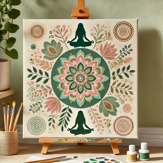 "Serenity Mandalas" Series - Self-care Z03#28 | Original 🎨 Paint by Numbers | 💎 Diamond Painting (16"x16" / 40x40cm)