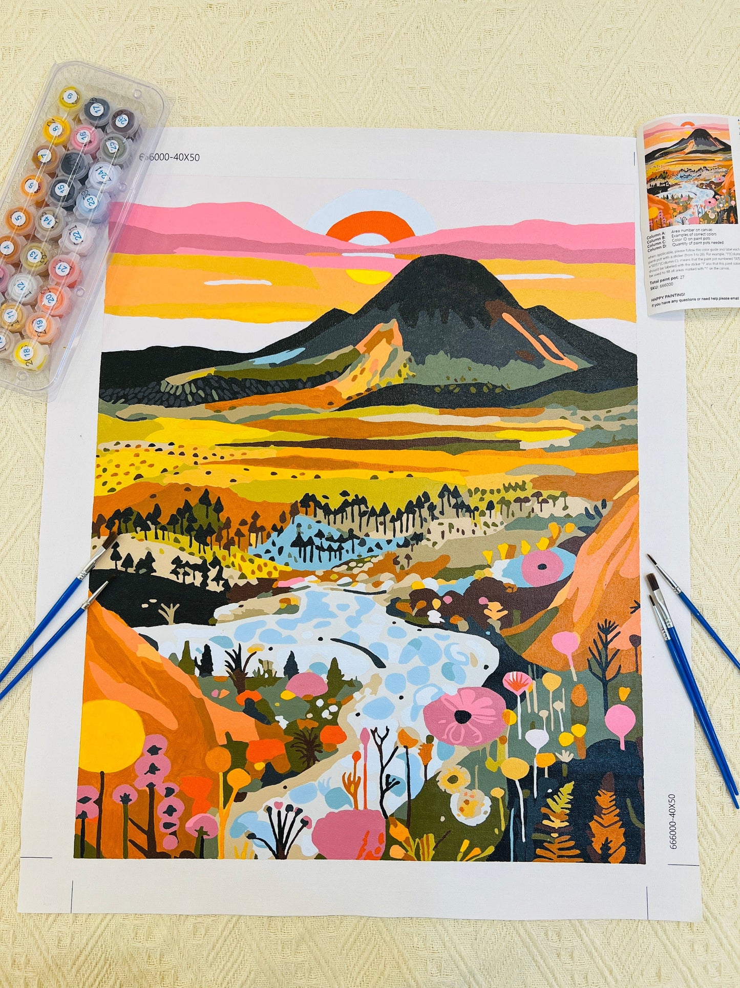 "Colorful Yellowstone" Series by ColourMost™ #20 - 'Quanta' | Original Paint by Numbers (16"x20" / 40x50cm) | Also ship to UK, CA, AU, and NZ