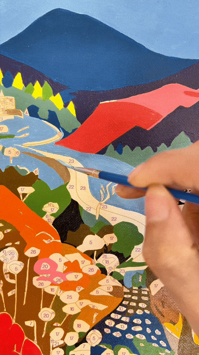 "Colorful Mountains" Series by ColourMost™ #04 - 'Arcanum' | Original Paint by Numbers (16"x20" / 40x50cm) | Also ship to UK, CA, AU, and NZ