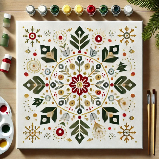"Serenity Mandalas" Series by ColourMost™ - Christmas P2#01 | Original Paint by Numbers (16"x16" / 40x40cm)