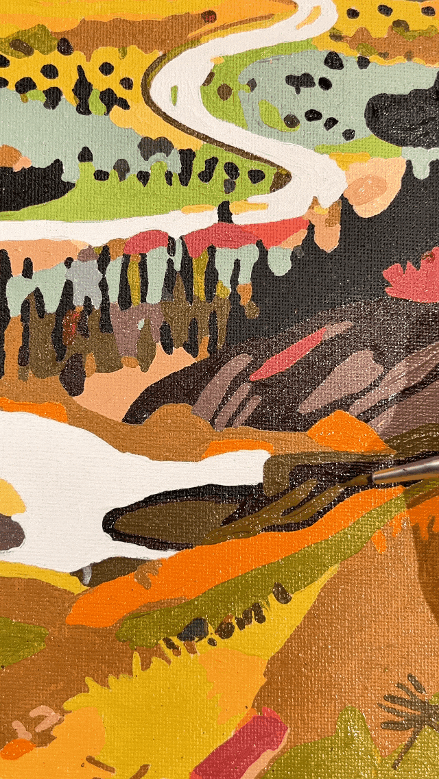 "Colorful Yellowstone" Series by ColourMost™ #06 - 'Zenith' | Original Paint by Numbers (16"x20" / 40x50cm) | Also ship to UK, CA, AU, and NZ