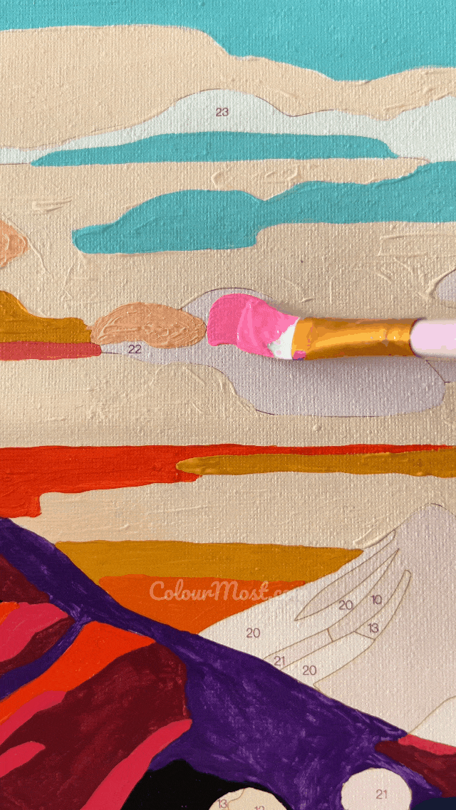 "Vivid Deserts" Series by ColourMost™ #01 | Original Paint by Numbers