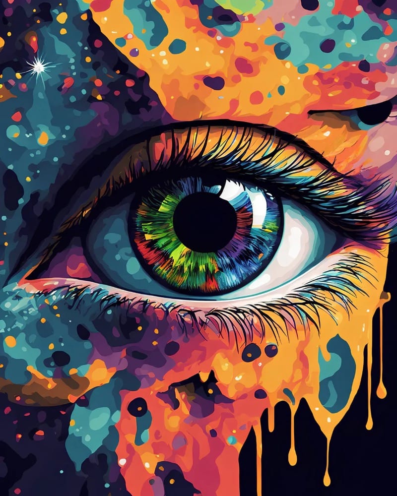 【New Year Sale】 ColourMost™ DIY Painting By Numbers (EXCLUSIVE) - Mystical  Colorful Eye (16x20)