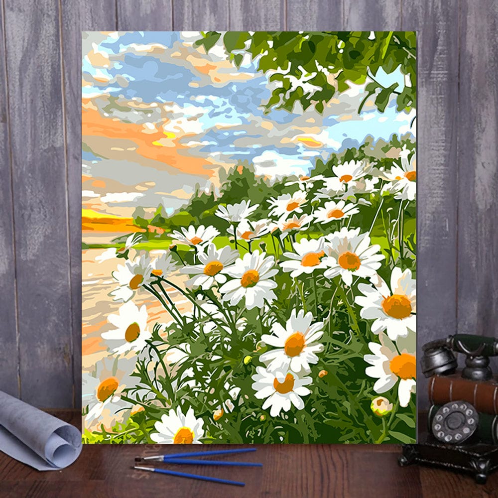 DIY Painting By Numbers - Chrysanthemum (16"x20" / 40x50cm)