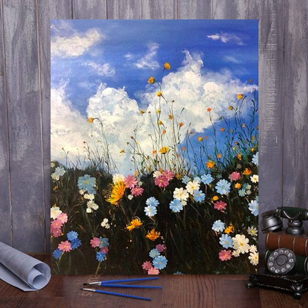 DIY Painting By Numbers - Chrysanthemum (16"x20" / 40x50cm)
