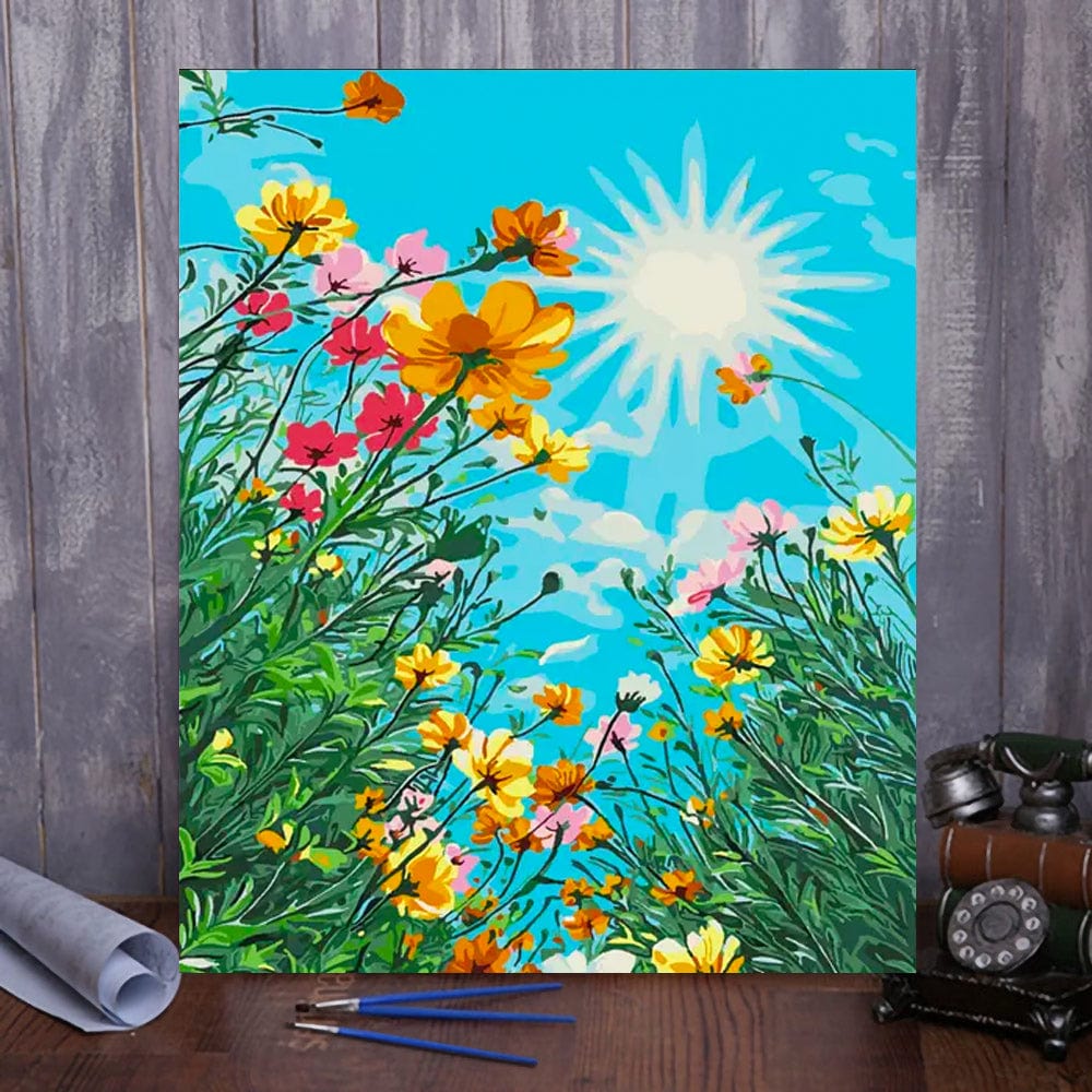 DIY Painting By Numbers - Chrysanthemum (16"x20" / 40x50cm)