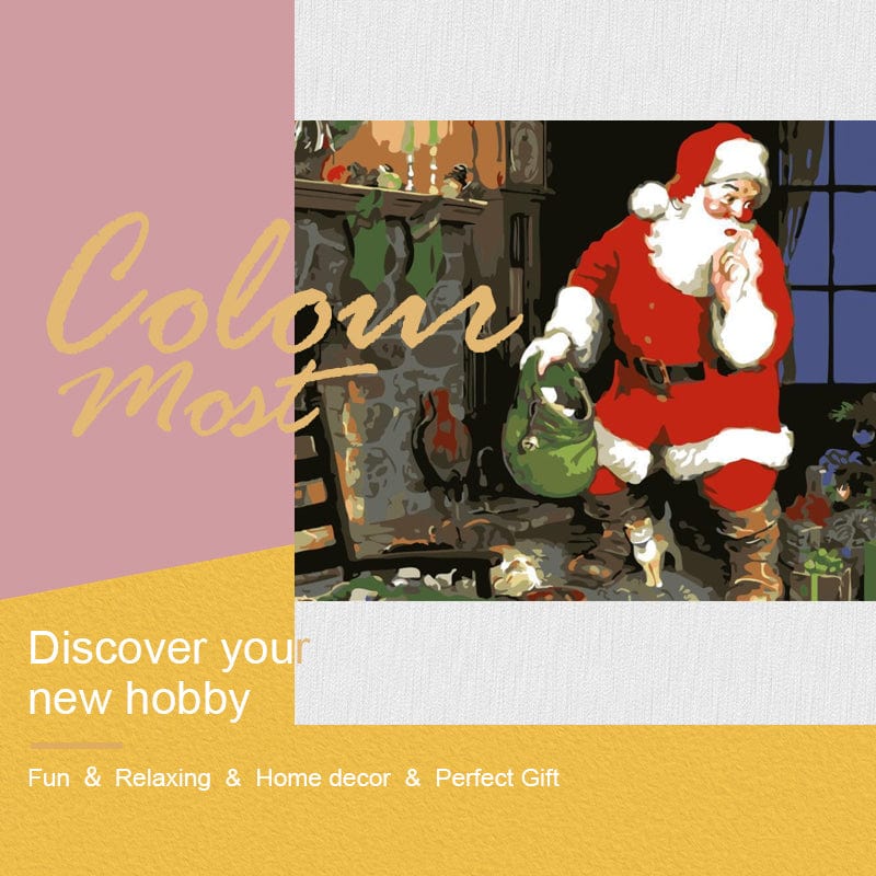 DIY Painting By Numbers - Santa Claus (16"x20" / 40x50cm)