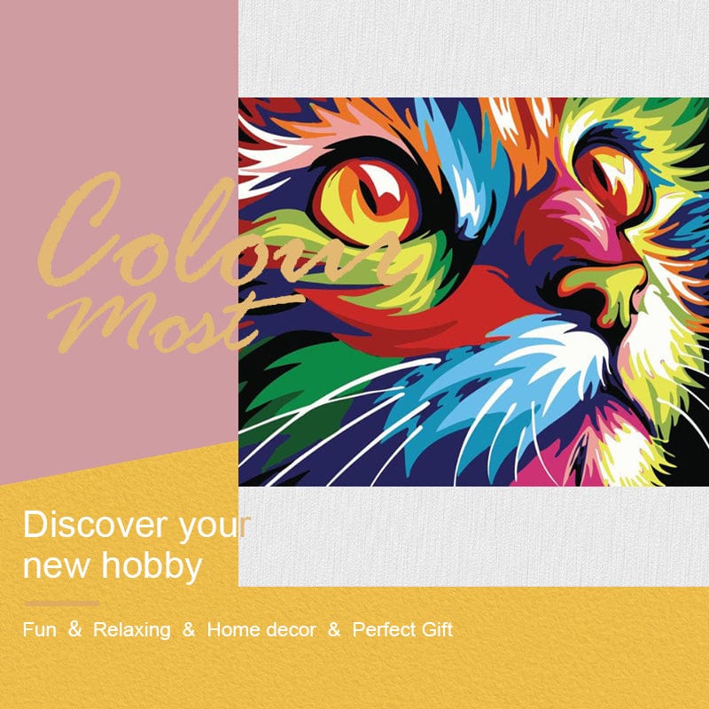 DIY Painting By Numbers - Gorgeous Cat (16"x20" / 40x50cm)