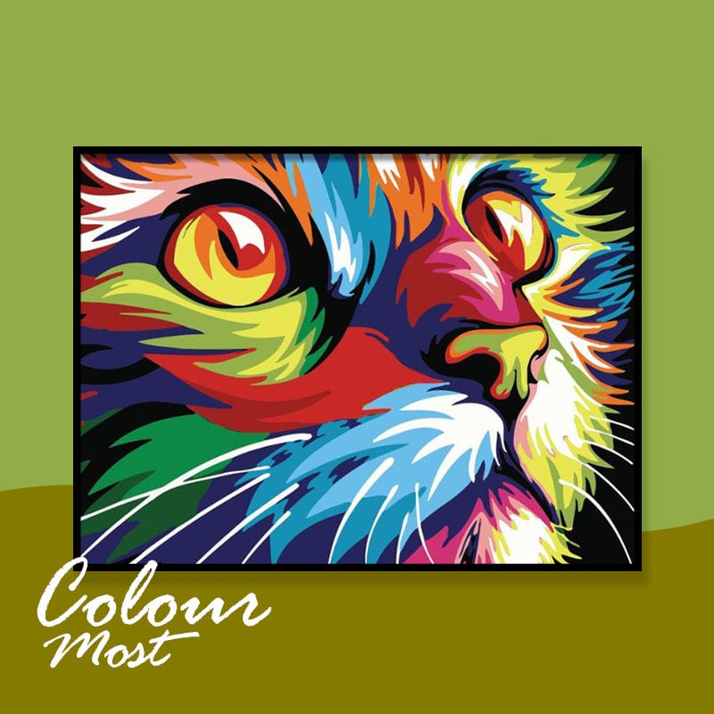 DIY Painting By Numbers - Gorgeous Cat (16"x20" / 40x50cm)
