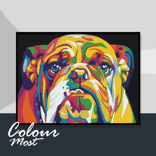 DIY Painting By Numbers - Colorful Dog(16"x20" / 40x50cm)