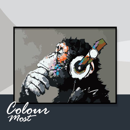 DIY Painting By Numbers - Cool Chimp (16"x20" / 40x50cm)
