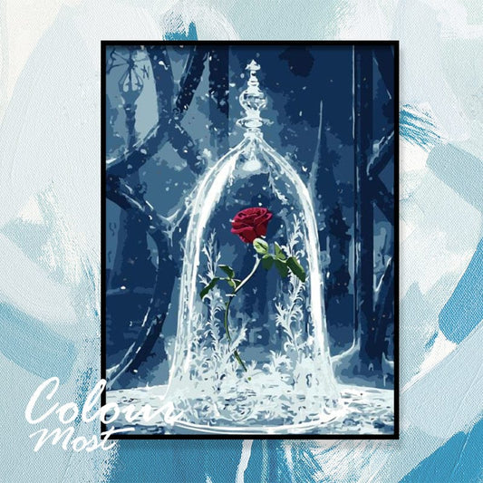 DIY Painting By Numbers - Rose In Bottle (16"x20" / 40x50cm)