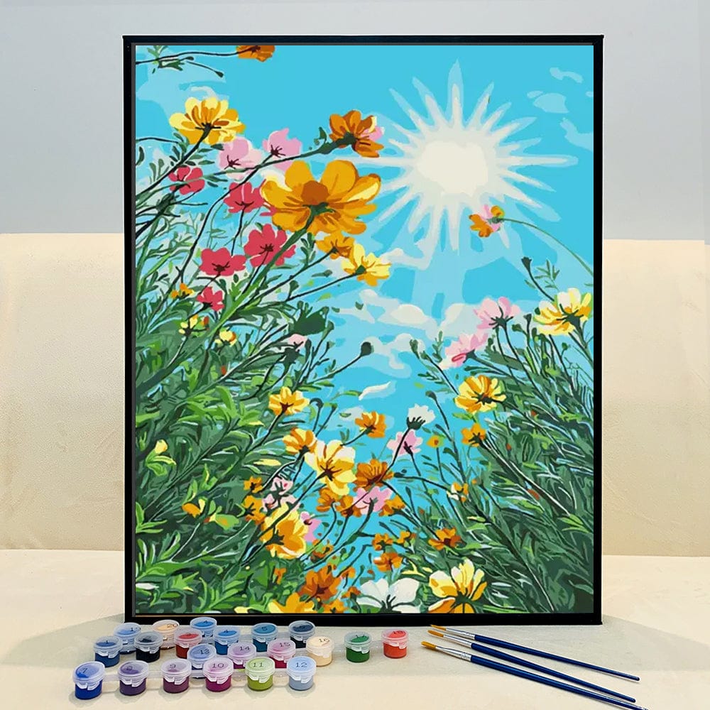 DIY Painting By Numbers - Chrysanthemum (16"x20" / 40x50cm)