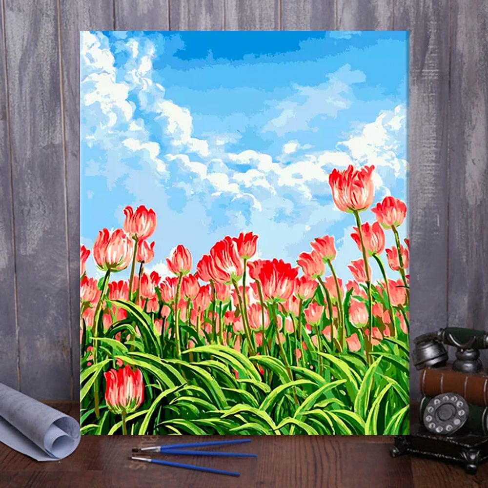 DIY Painting By Numbers - Chrysanthemum (16"x20" / 40x50cm)