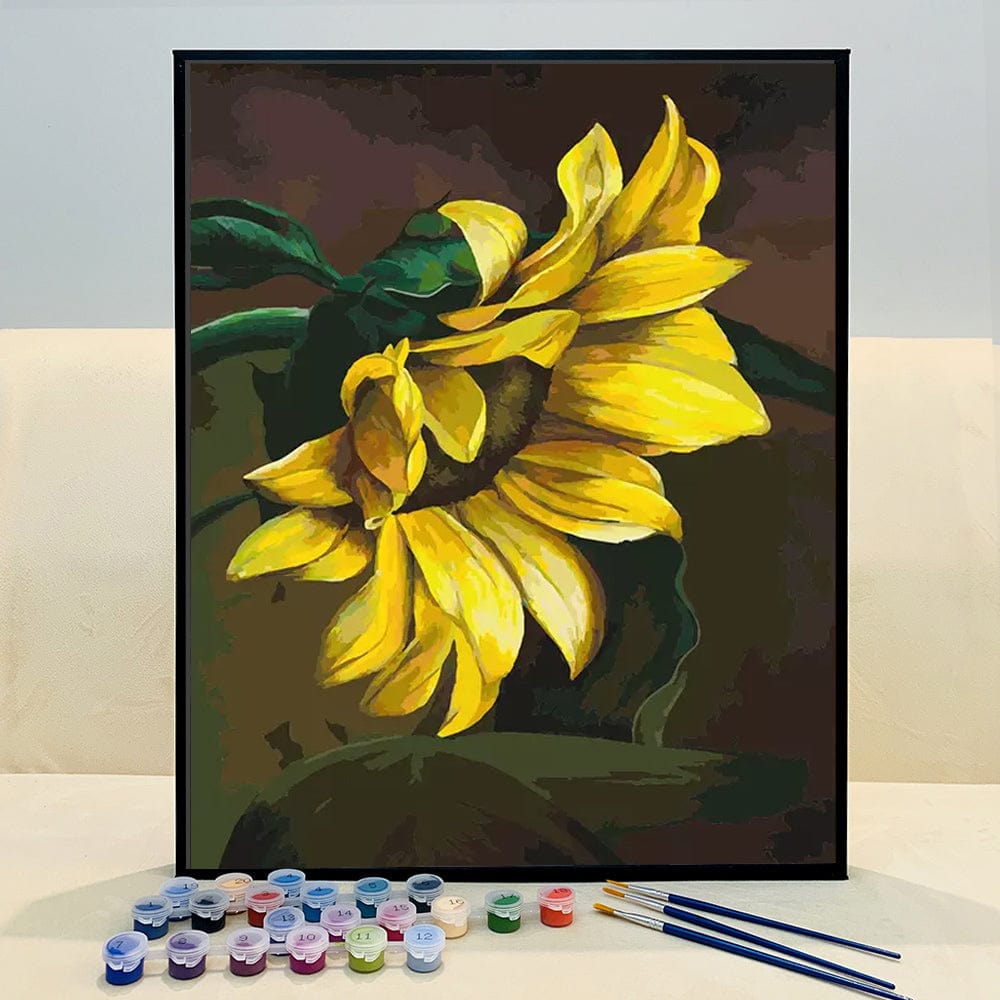 DIY Painting By Numbers -Sunflowers (16"x20" / 40x50cm)