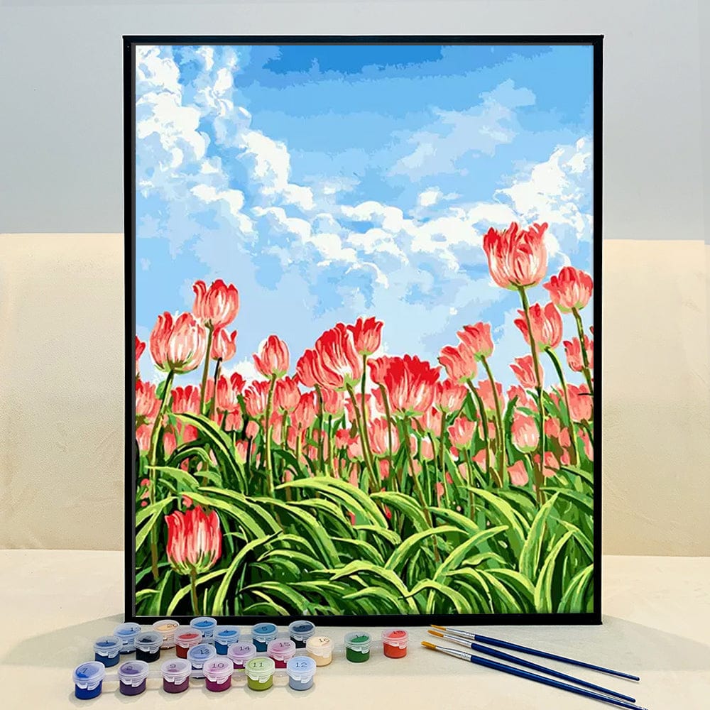 DIY Painting By Numbers - Chrysanthemum (16"x20" / 40x50cm)