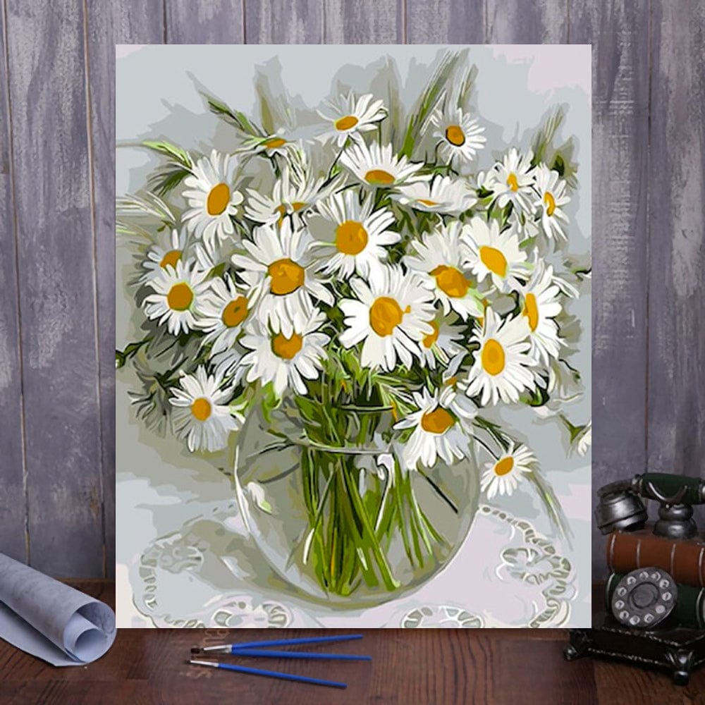 DIY Painting By Numbers - Chrysanthemum (16"x20" / 40x50cm)