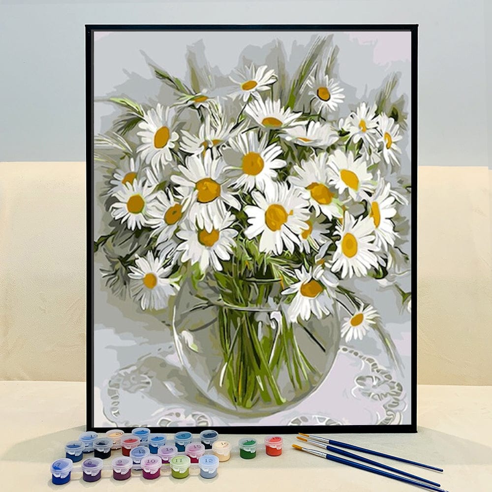 DIY Painting By Numbers - Chrysanthemum (16"x20" / 40x50cm)