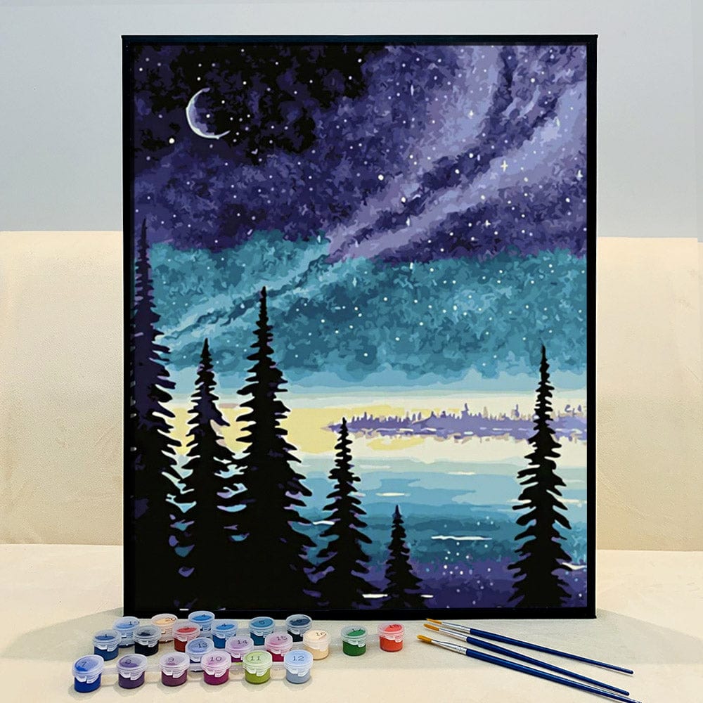 DIY Painting By Numbers - Night Lake