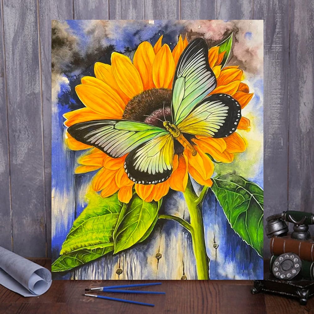 DIY Painting By Numbers -Sunflowers (16"x20" / 40x50cm)