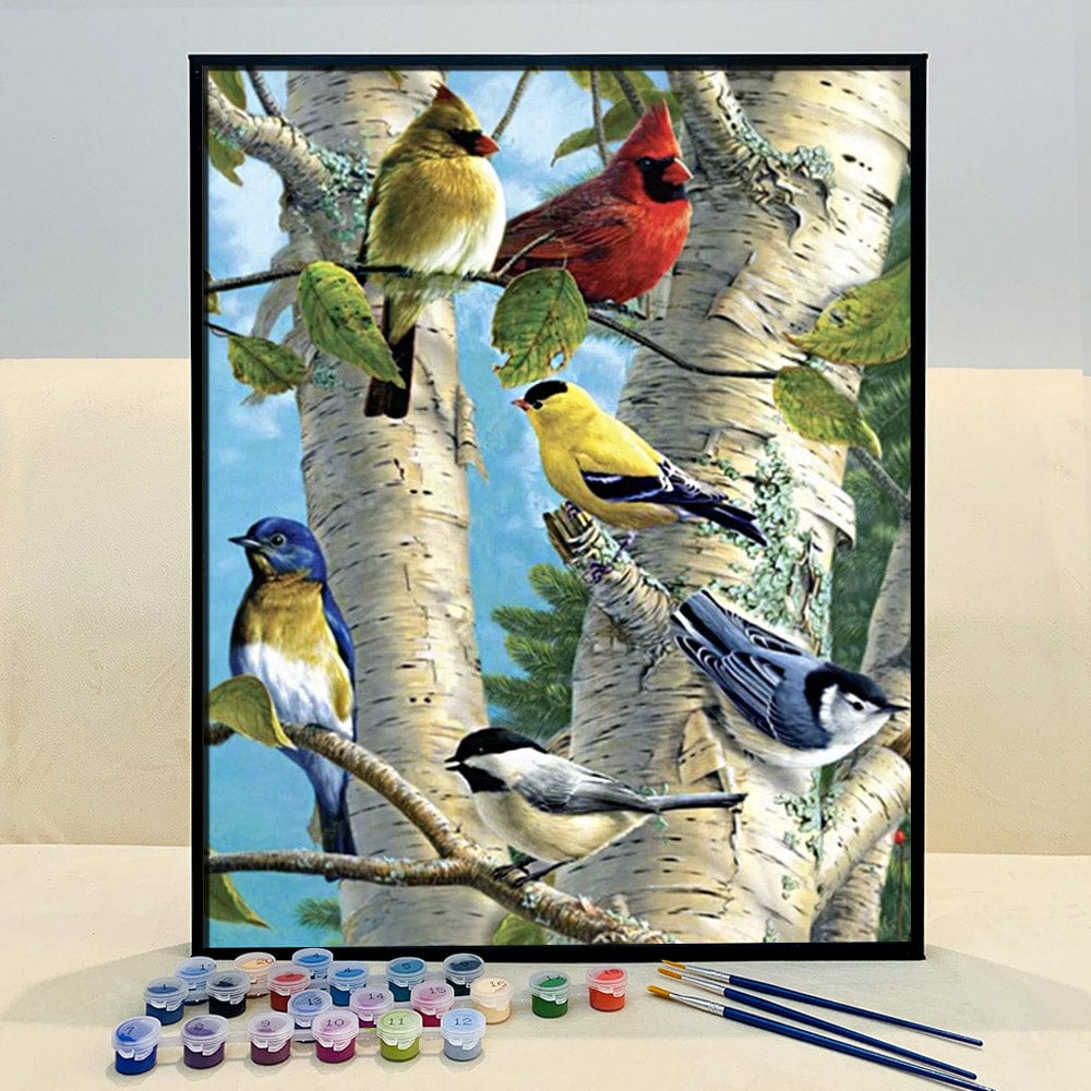 ColourMost™ DIY Painting By Numbers - Birds On The Tree