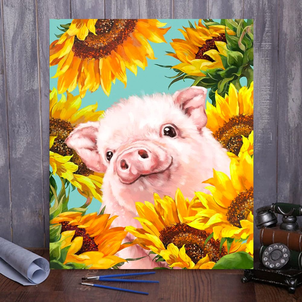 DIY Painting By Numbers -Sunflowers (16"x20" / 40x50cm)
