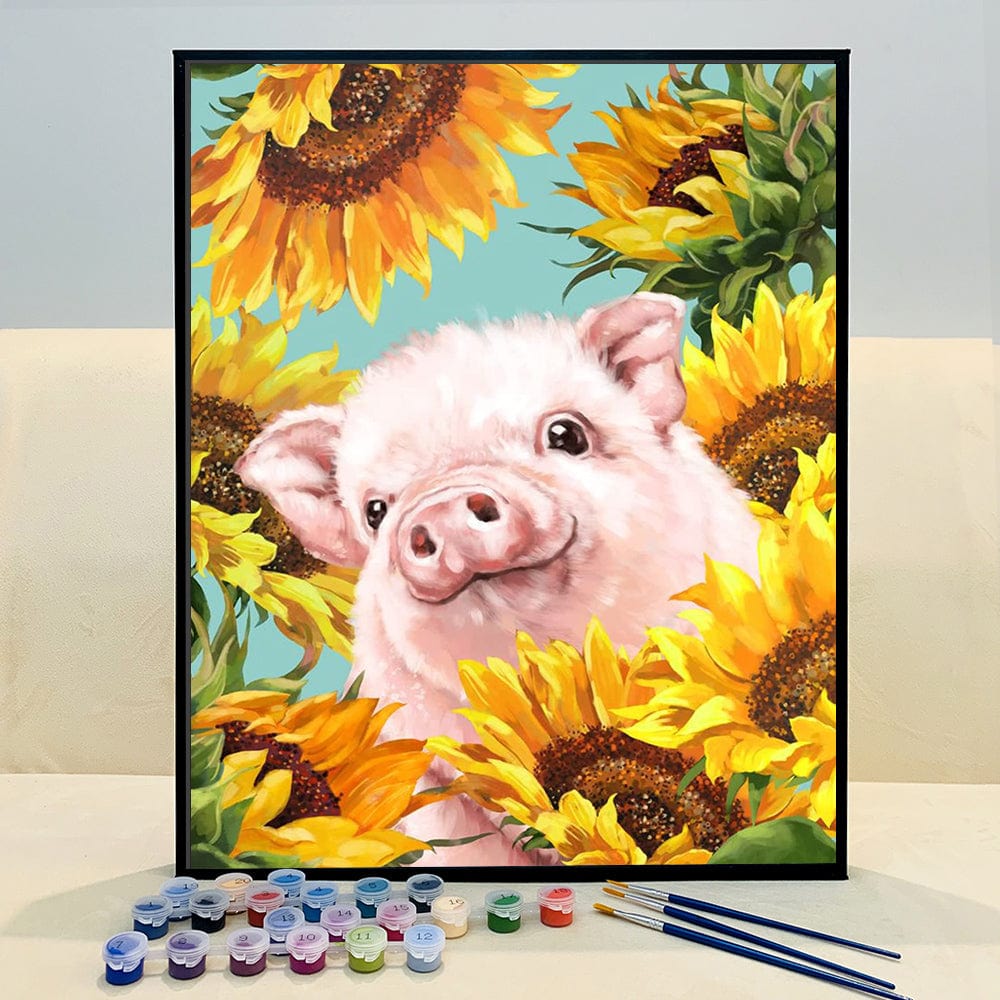 DIY Painting By Numbers -Sunflowers (16"x20" / 40x50cm)