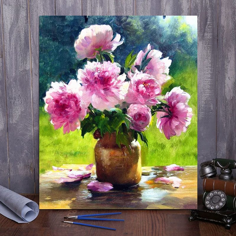 DIY Painting By Numbers - Flower (16"x20" / 40x50cm)