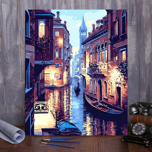 DIY Painting By Numbers - Venice Corner