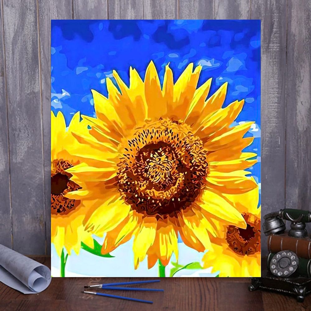 DIY Painting By Numbers -Sunflowers (16"x20" / 40x50cm)