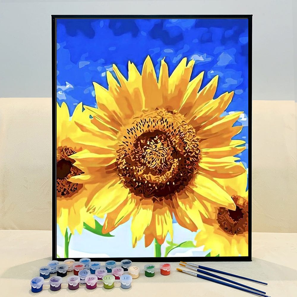 DIY Painting By Numbers -Sunflowers (16"x20" / 40x50cm)