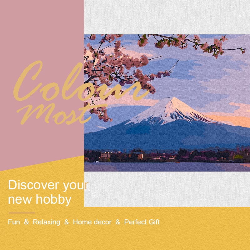 DIY Painting By Numbers - Mount Fuji (16"x20" / 40x50cm)